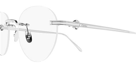 cartier ct0342o|ROUND 'Pasha de Cartier' OPTICAL /001 SILVER .